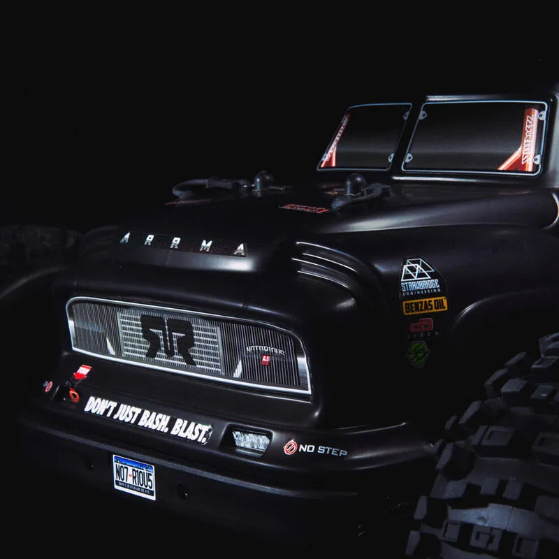 ARRMA ARA8611V5T1 Notorious 6S BLX 2020 Spec RC Stunt Truck Black