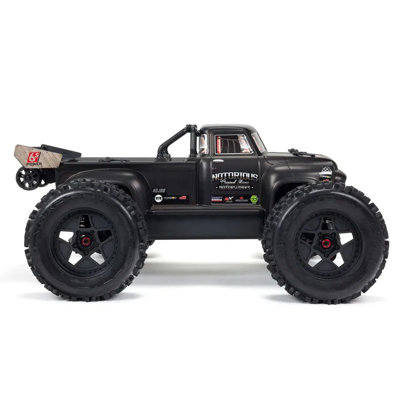 ARRMA ARA8611V5T1 Notorious 6S BLX 2020 Spec RC Stunt Truck Black