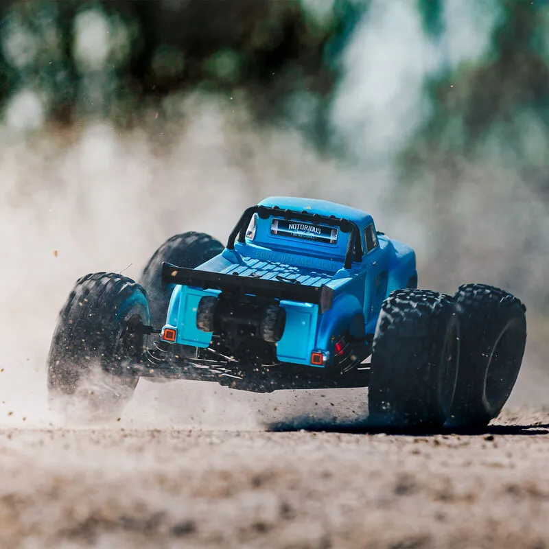 ARRMA ARA8611V5T2 Notorious 6S BLX 2020 Spec RC Stunt Truck Blue