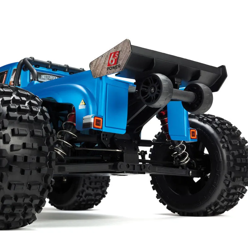 ARRMA ARA8611V5T2 Notorious 6S BLX 2020 Spec RC Stunt Truck Blue