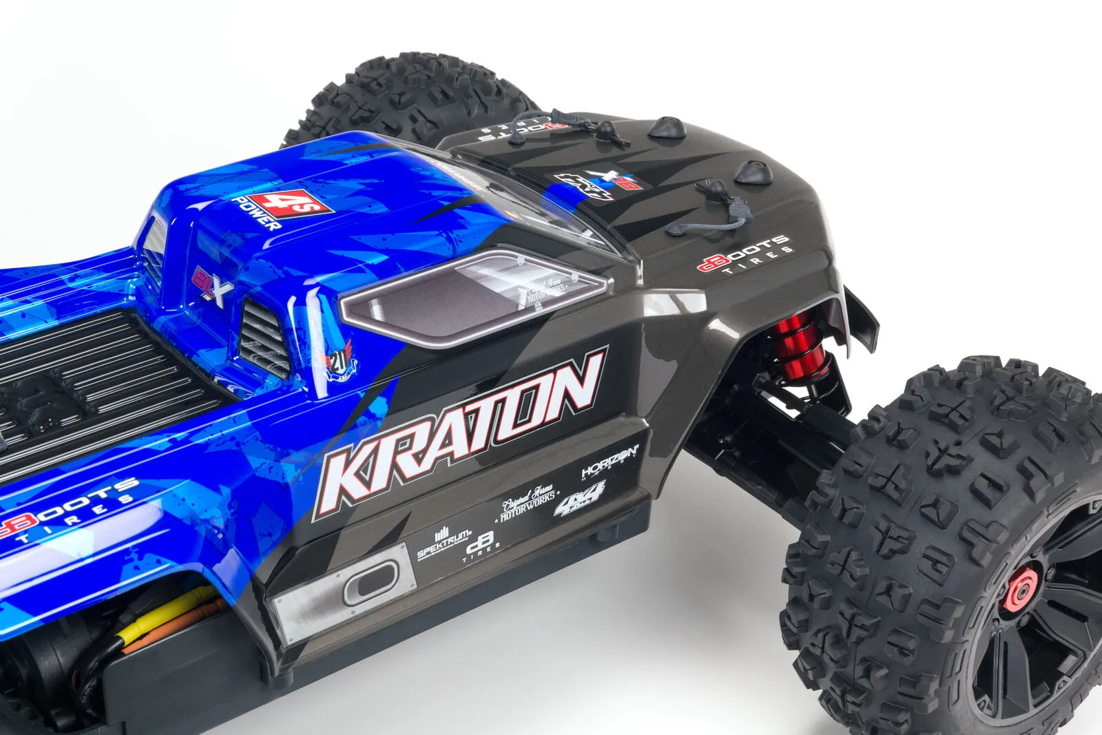 Arrma Kraton V2 4X4 BLX 4S RC Monster Truck Black/Blue ARA4408V2T2