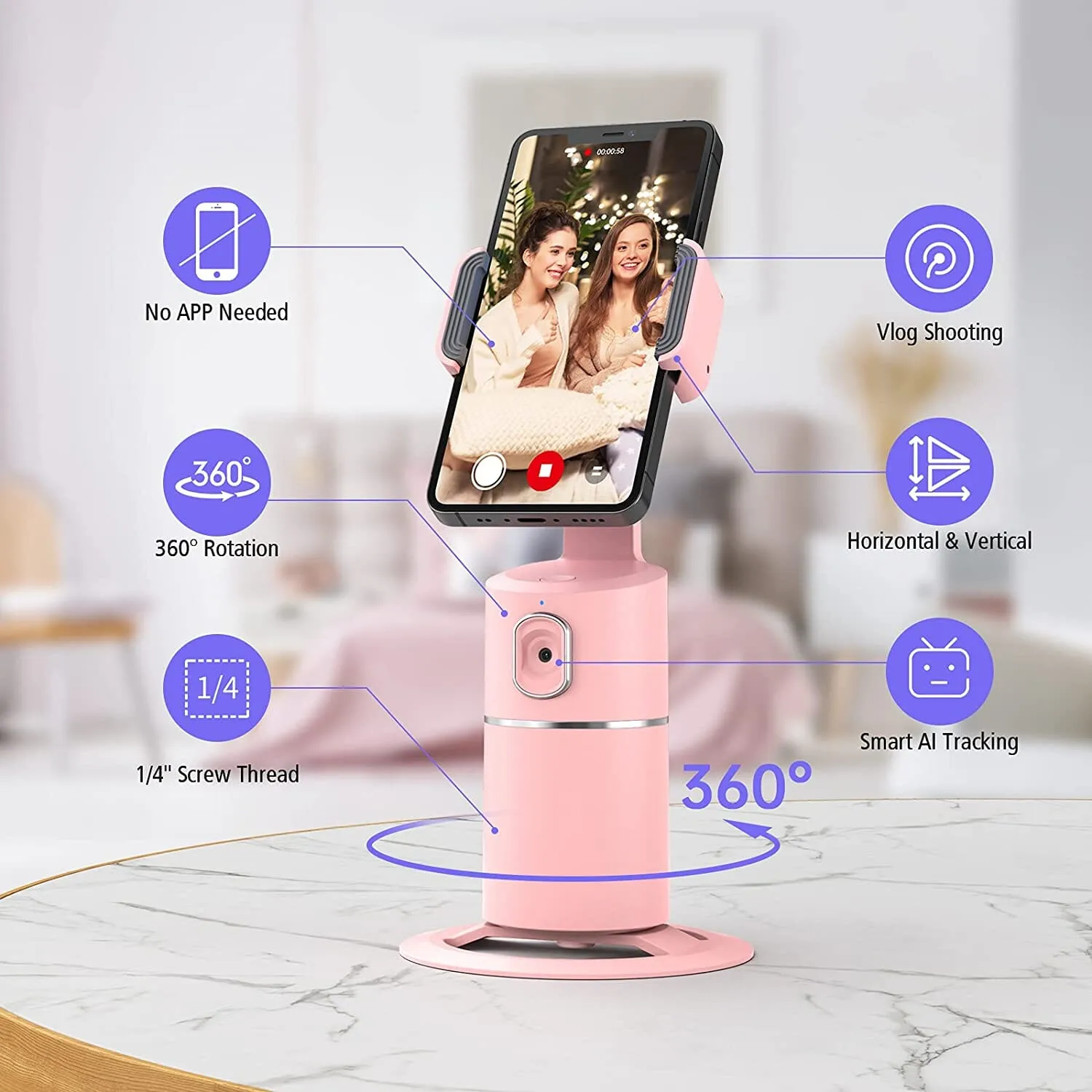 Auto Face Tracking Phone Holder