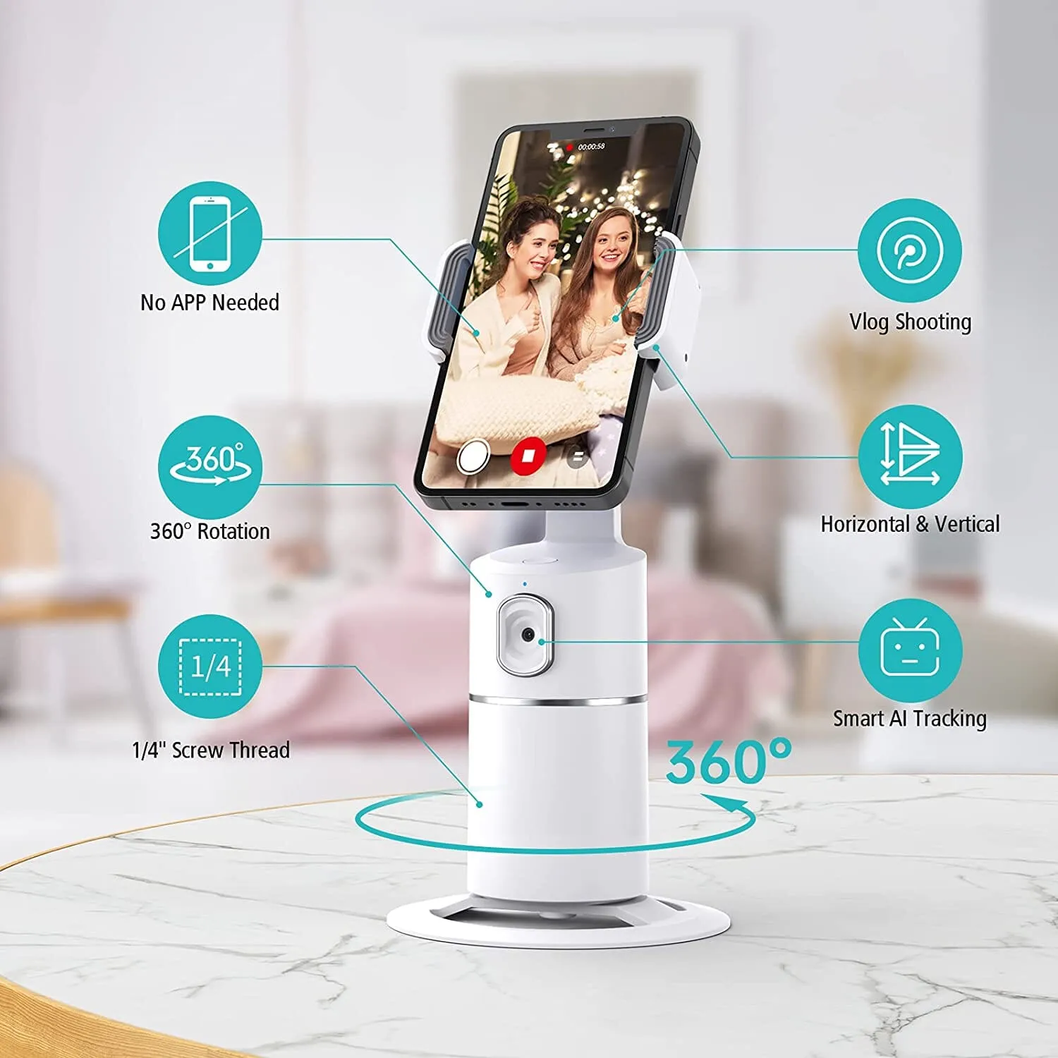 Auto Face Tracking Phone Holder