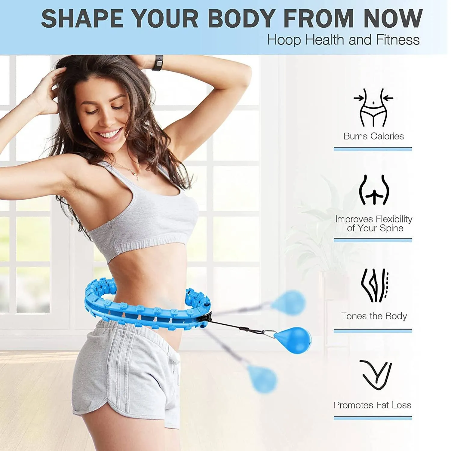 AZ GOGO Smart Hula Weighted Hoops