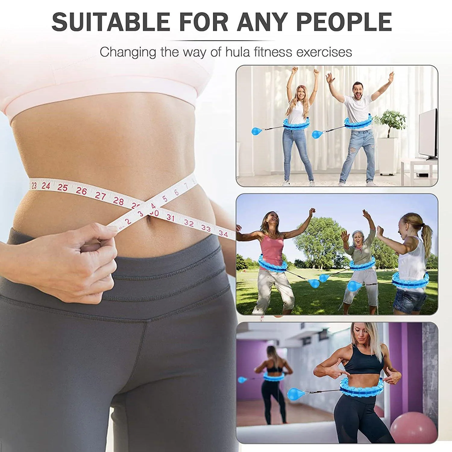 AZ GOGO Smart Hula Weighted Hoops