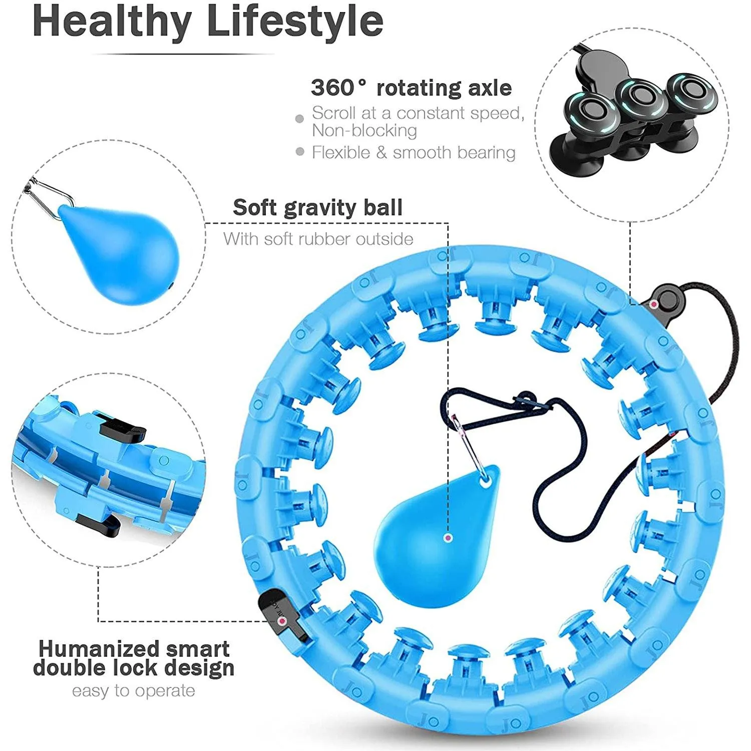 AZ GOGO Smart Hula Weighted Hoops