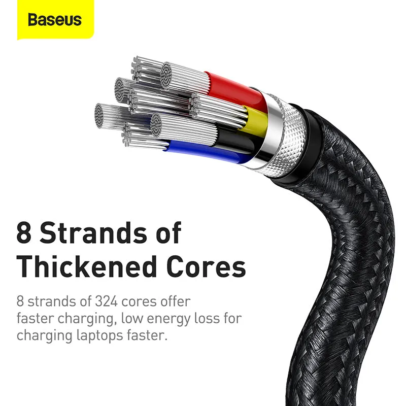 Baseus Cafule Metal Data cable USB Type C to Type C 100 W (20 V / 5 A) Power Delivery -CATJK-C01