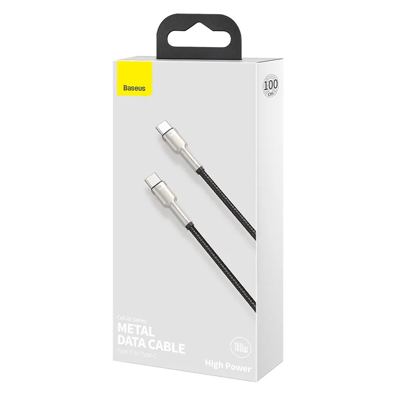 Baseus Cafule Metal Data cable USB Type C to Type C 100 W (20 V / 5 A) Power Delivery -CATJK-C01