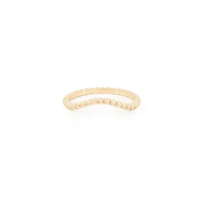Beaded Contour Band | 14k gold
