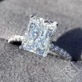 Ben Garelick Elongated Radiant Diamond Engagement Ring