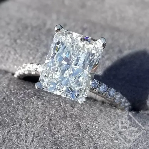 Ben Garelick Elongated Radiant Diamond Engagement Ring