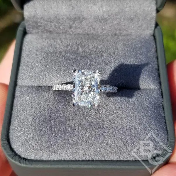 Ben Garelick Elongated Radiant Diamond Engagement Ring