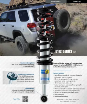 Bilstein B8 6112 Suspension Kit - 2010  4Runner / 2010-2014 FJ Cruiser