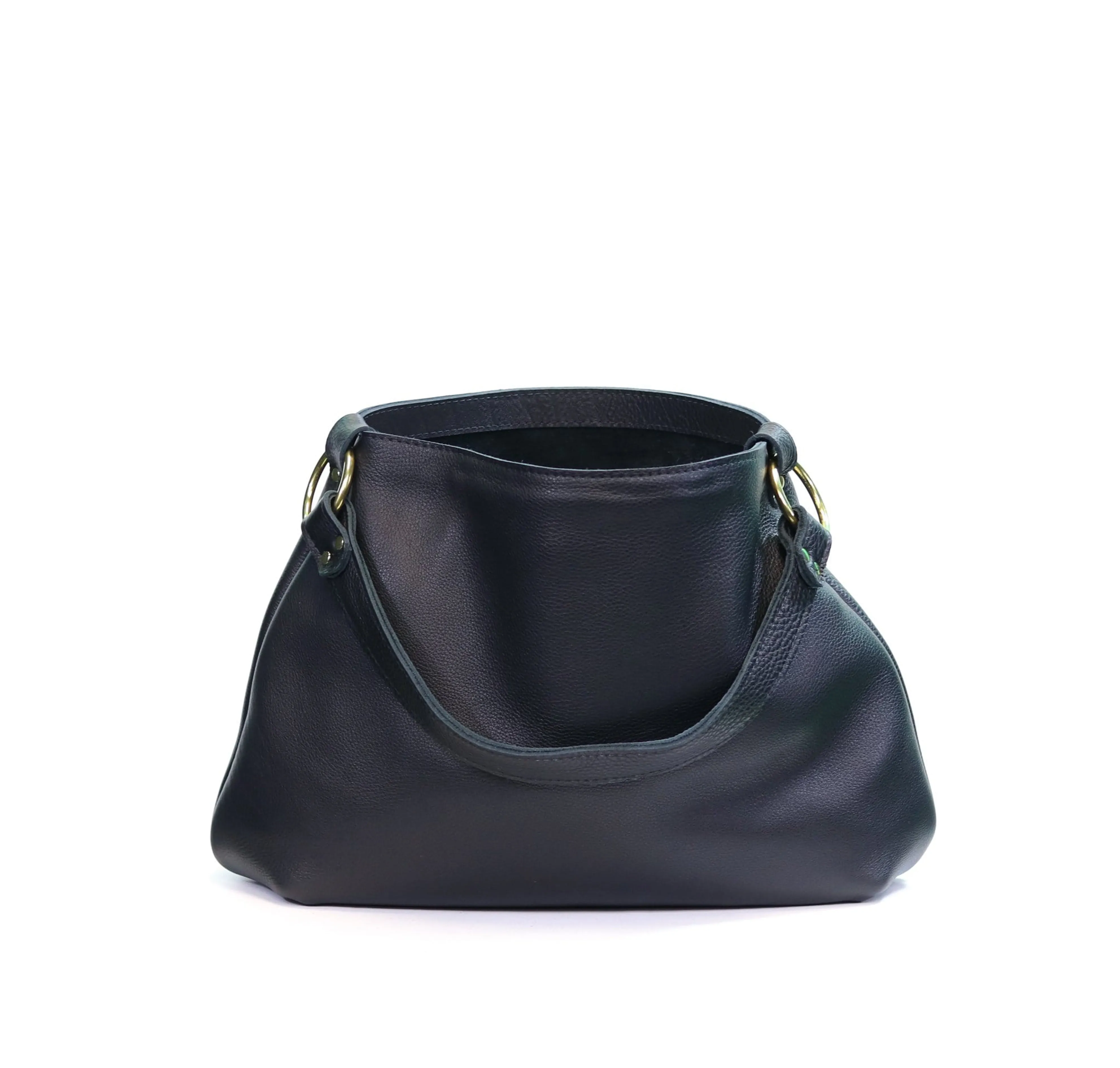 Black Leather Hobo