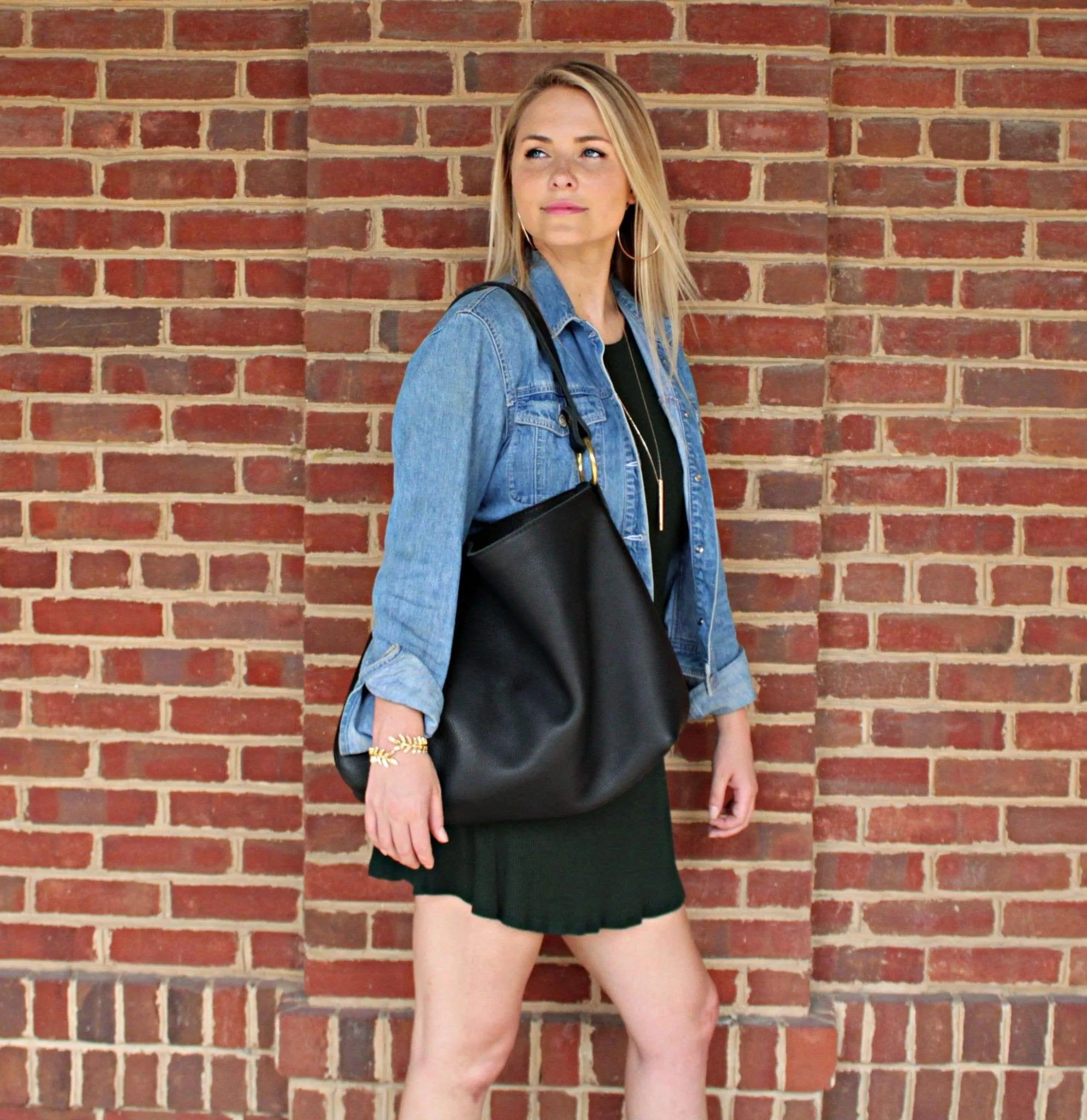 Black Leather Hobo