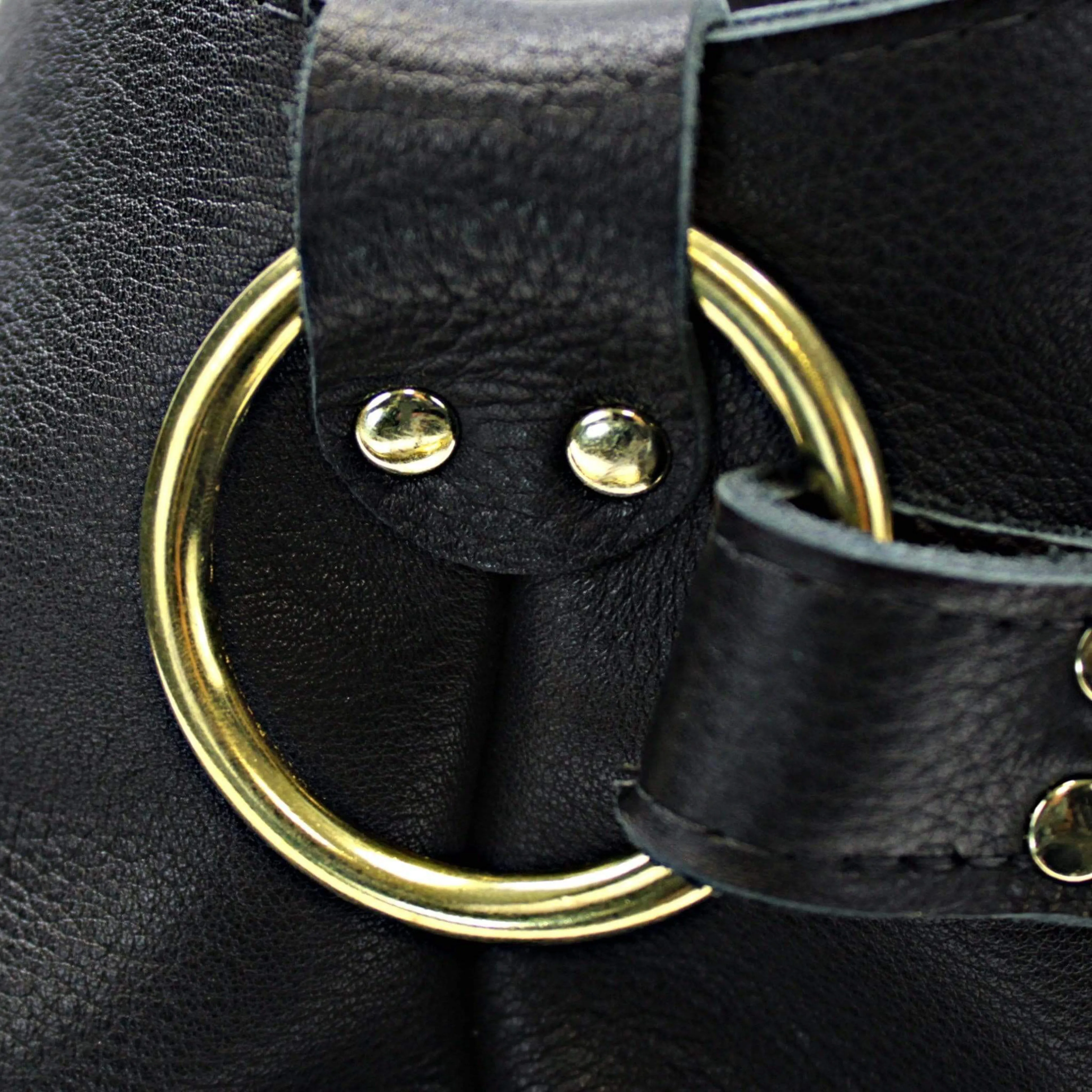 Black Leather Hobo
