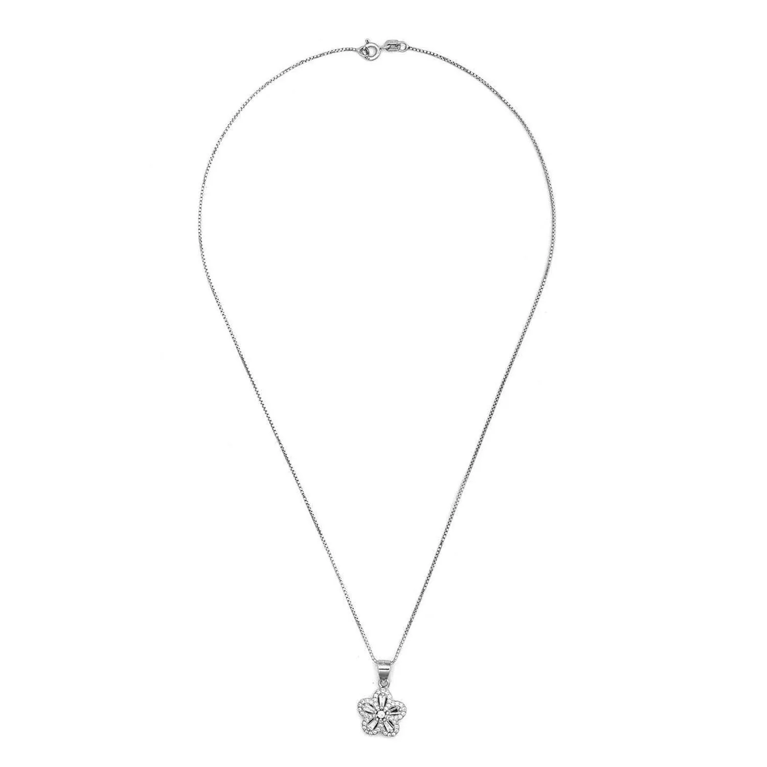 Blooming Harmony Floral 925 Silver Jewellery Set