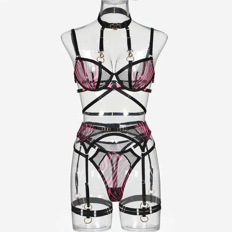 Bra European And American Halter Mesh Lingerie