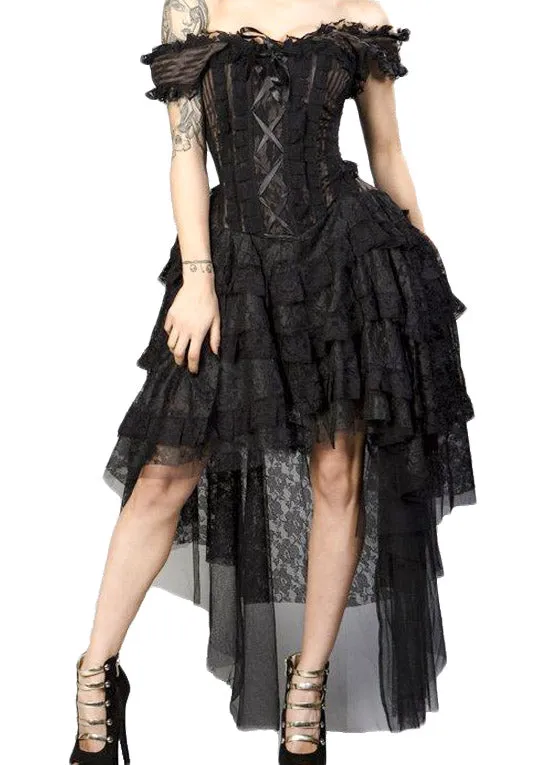 Burleska Ophelie Dress Brown Stripe