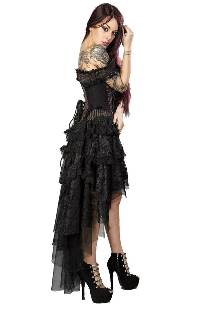 Burleska Ophelie Dress Brown Stripe