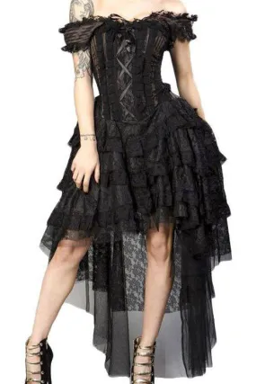 Burleska Ophelie Dress Brown Stripe