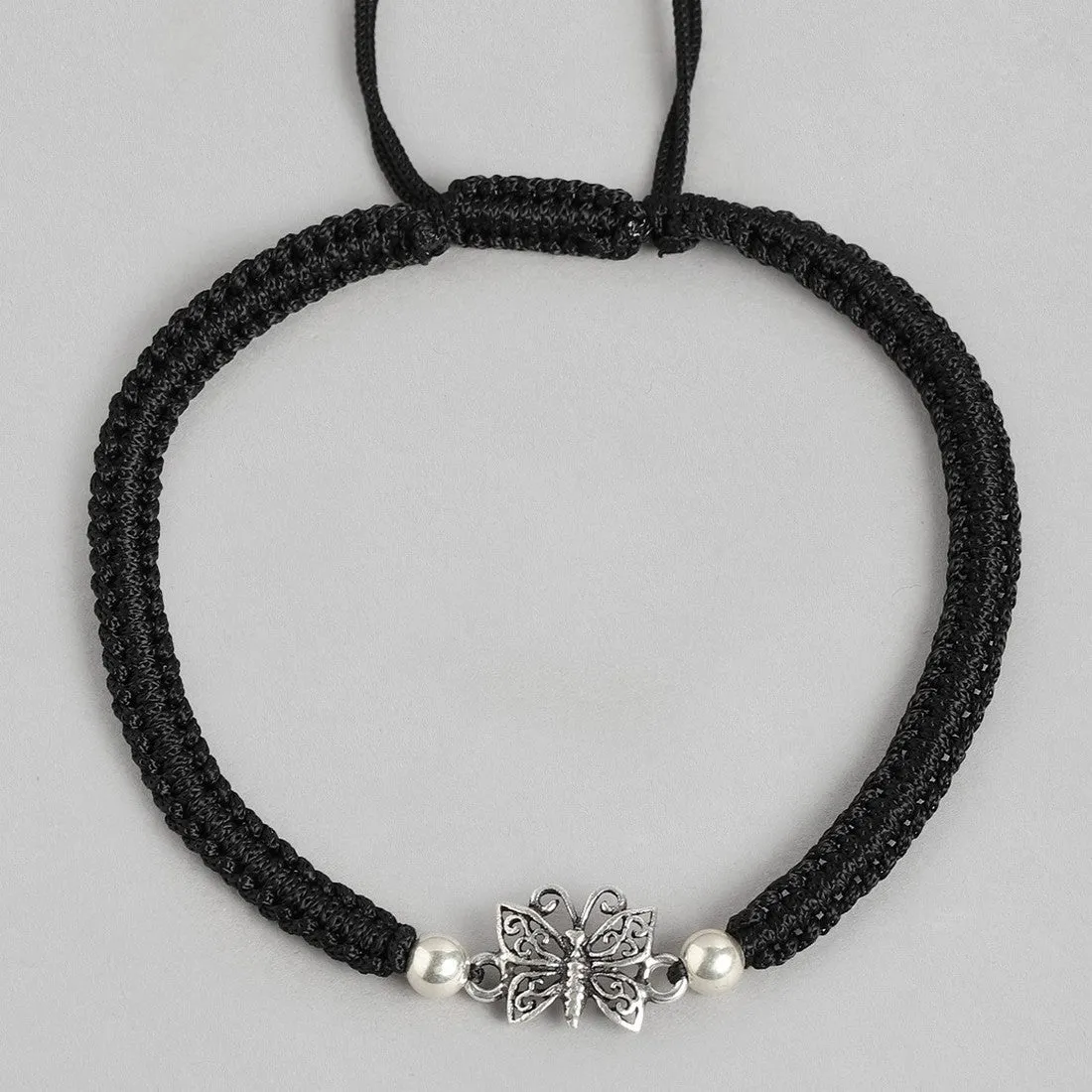 Butterfly 925 Sterling Silver Thread Anklet