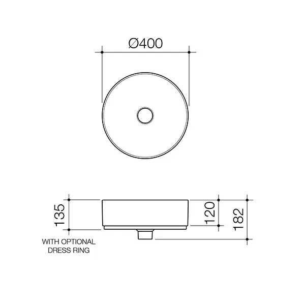 Caroma Liano II 400mm Round Above Counter Basin – Matte Pink