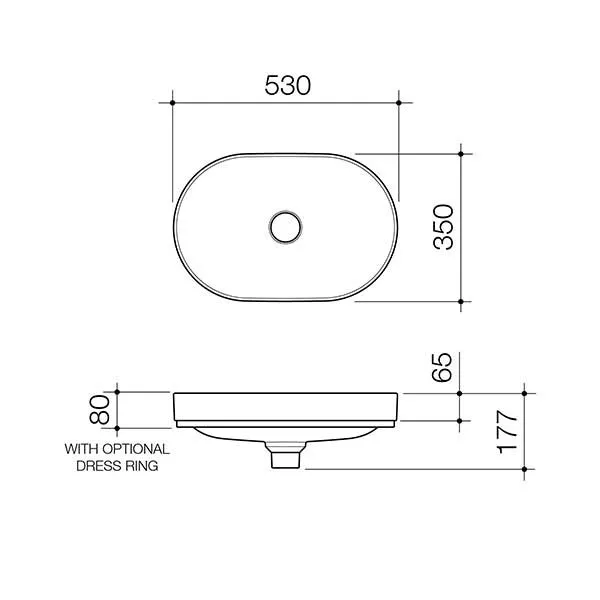 Caroma Liano II 530mm Pill Inset Basin – Matte Green