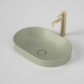 Caroma Liano II 530mm Pill Inset Basin – Matte Green