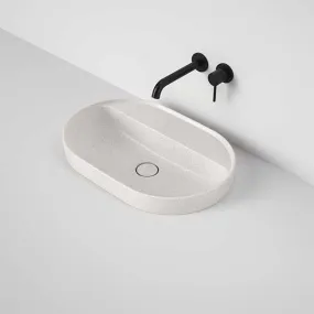 Caroma Liano II 600mm Pill Inset Basin with Tap Landing (0 Tap Hole) – Matte Speckled