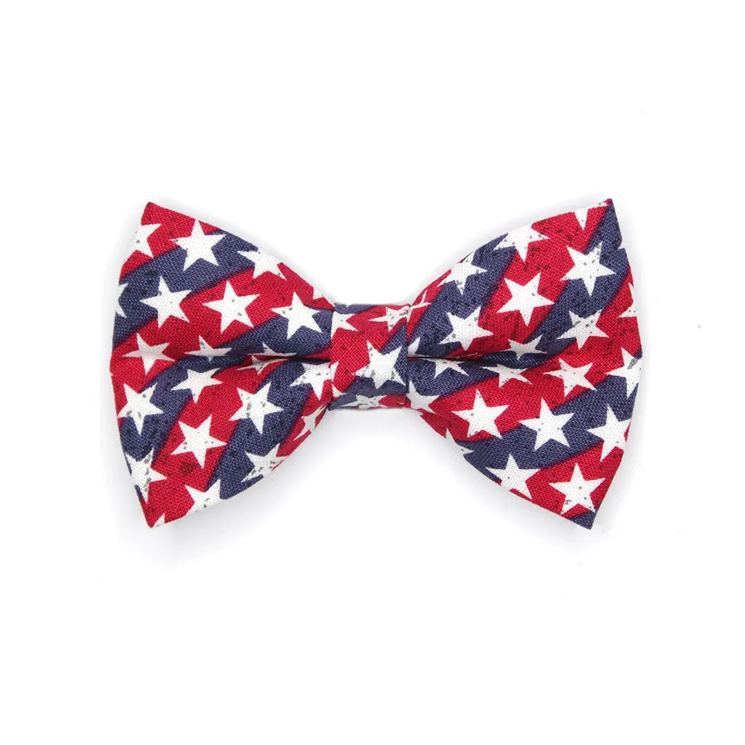Cat Bow Tie - "Americana" - Stars & Stripes Bowtie for Cat / Independence Day, 4th of July, Patriotic / Fits Cats   Small Dogs (One Size)