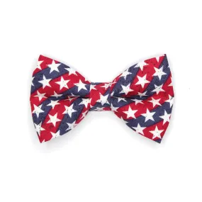 Cat Bow Tie - "Americana" - Stars & Stripes Bowtie for Cat / Independence Day, 4th of July, Patriotic / Fits Cats   Small Dogs (One Size)