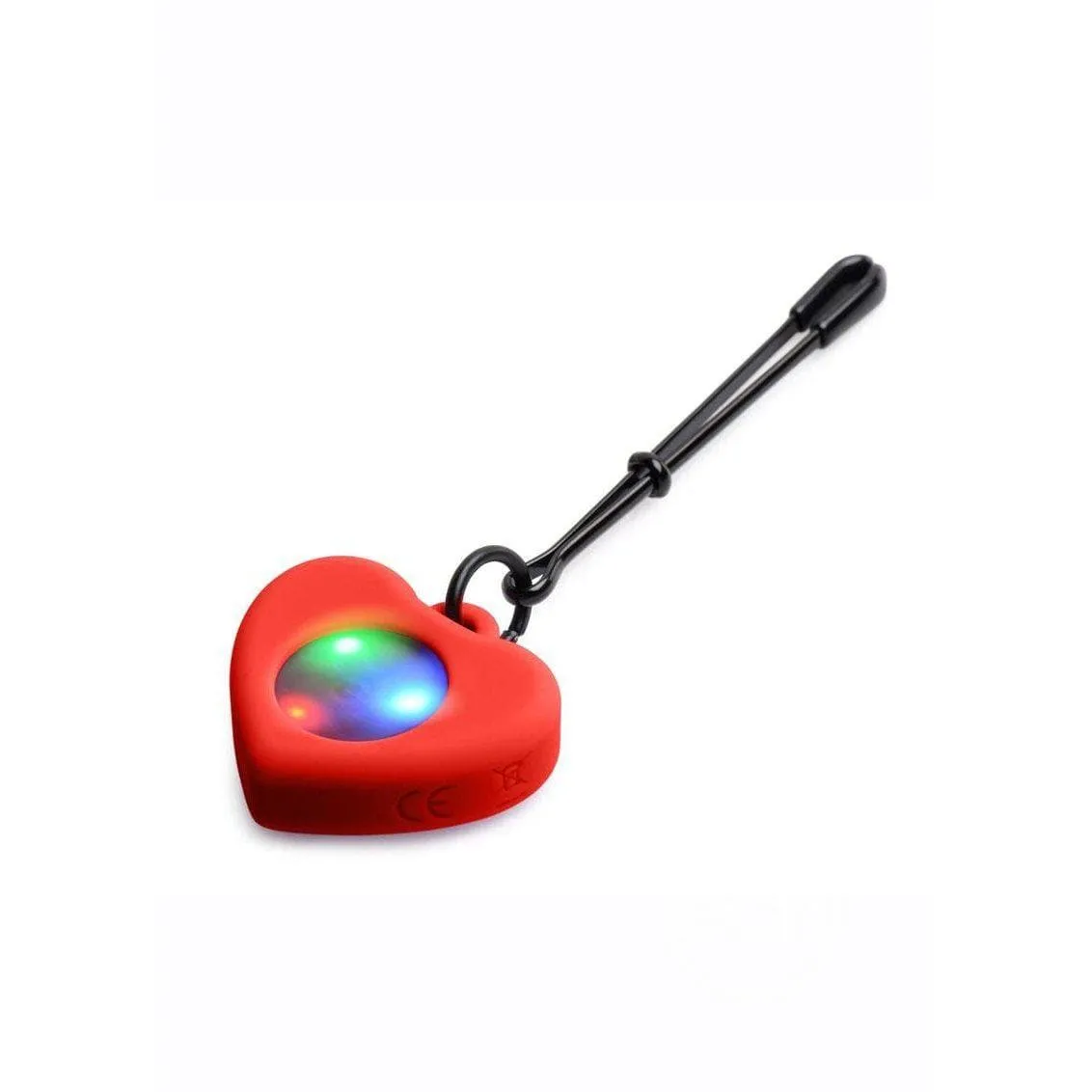 Charmed Silicone Light-Up Heart Tweezer Nipple Clamps