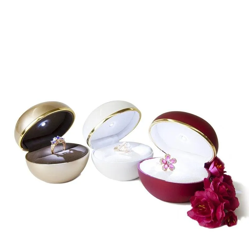 Charming LED Egg-Shaped Ring Box for Stunning Jewelry Presentation