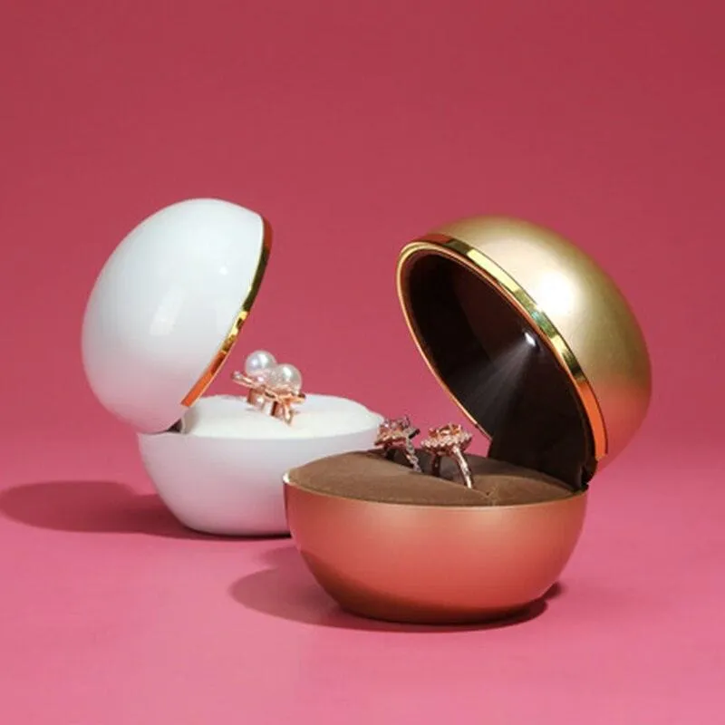Charming LED Egg-Shaped Ring Box for Stunning Jewelry Presentation