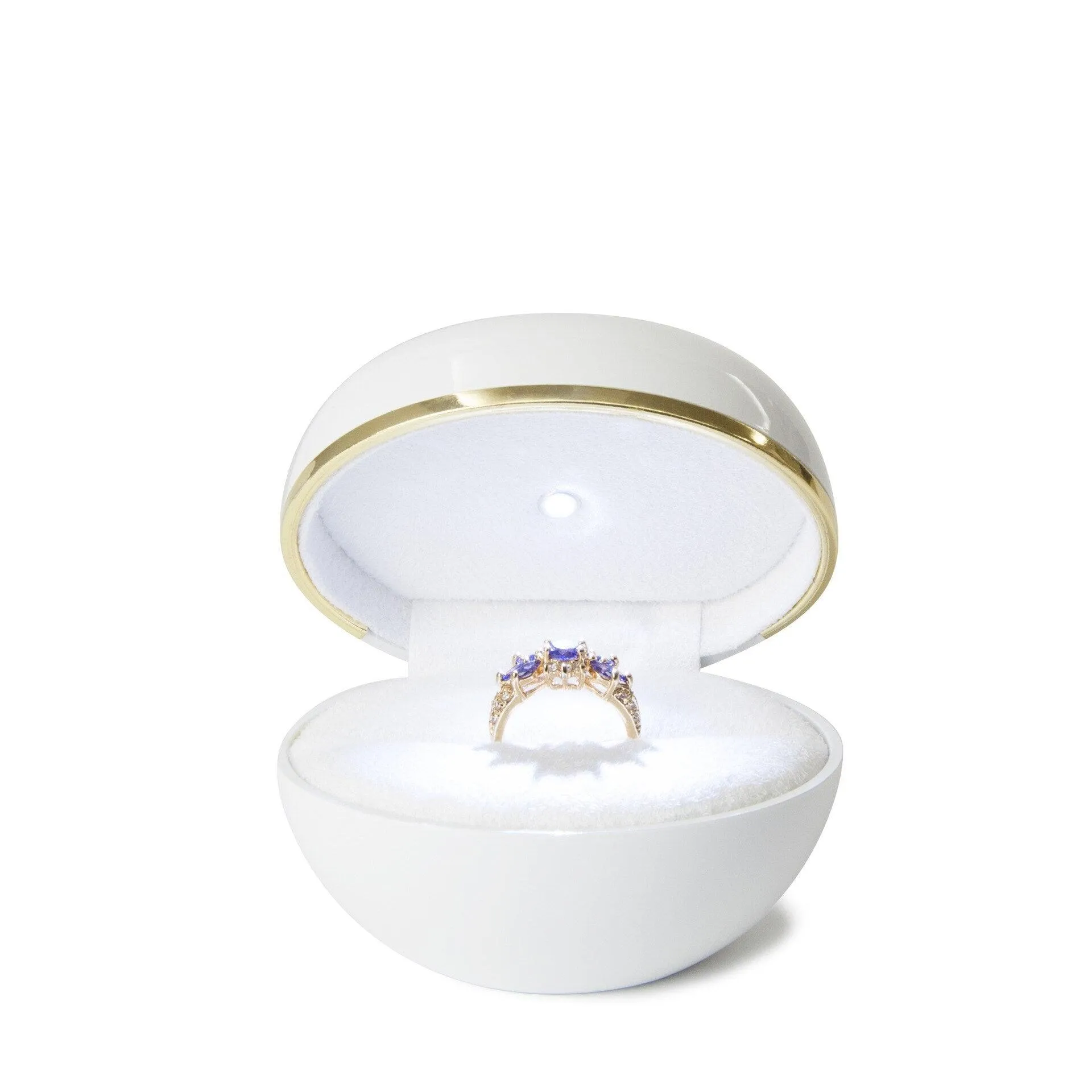 Charming LED Egg-Shaped Ring Box for Stunning Jewelry Presentation