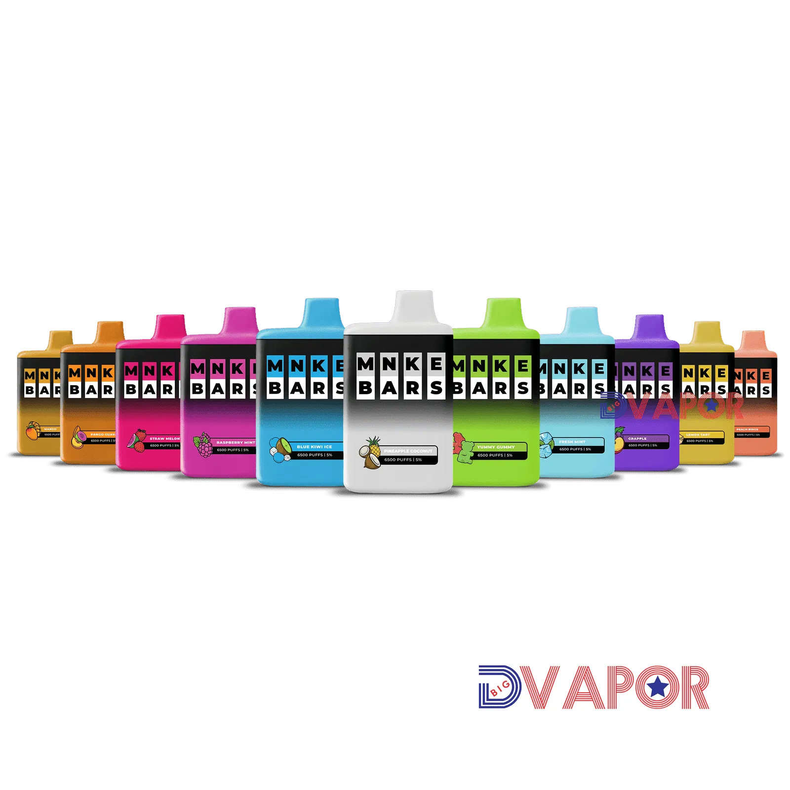 CLEARANCE MNKE Bar 16ml 6500 Puff 5% Rechargeable Disposable Vape