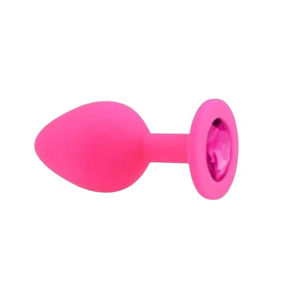 Colorful Jeweled Silicone Princess Plugs, Set of 3