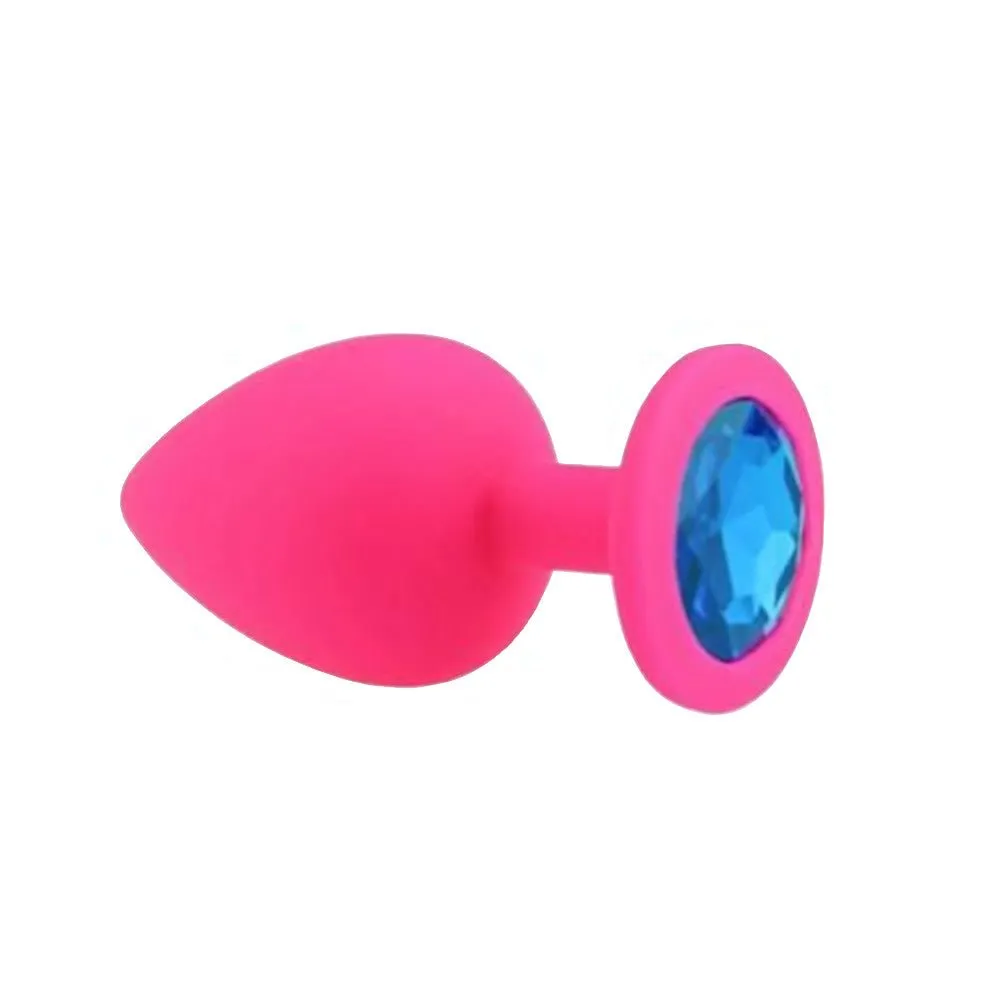 Colorful Jeweled Silicone Princess Plugs, Set of 3