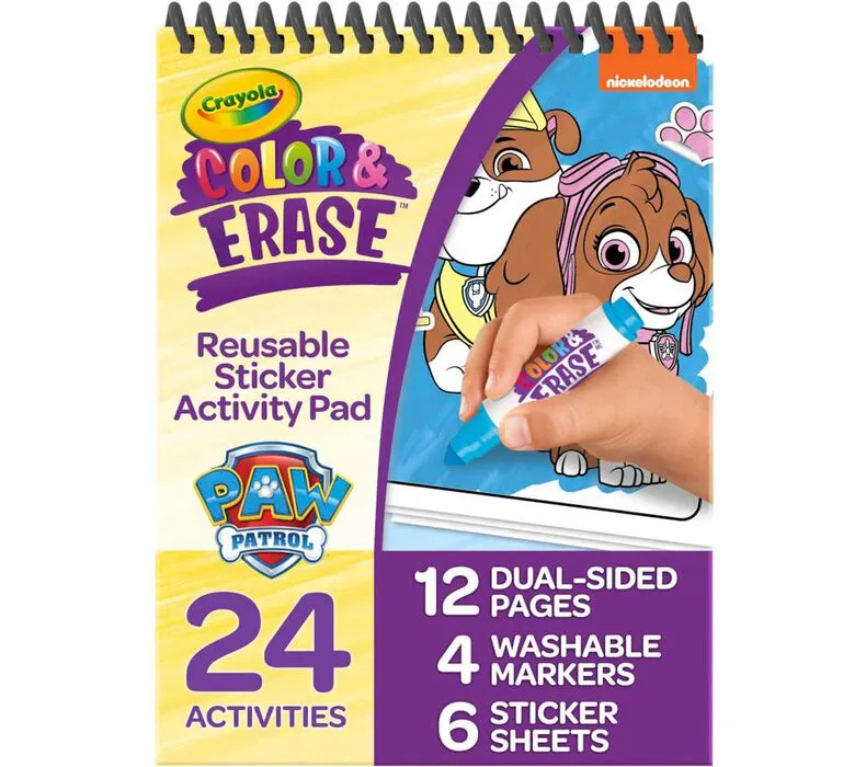 Crayola Paw Patrol Colour And Erase Sticker Activity Pad