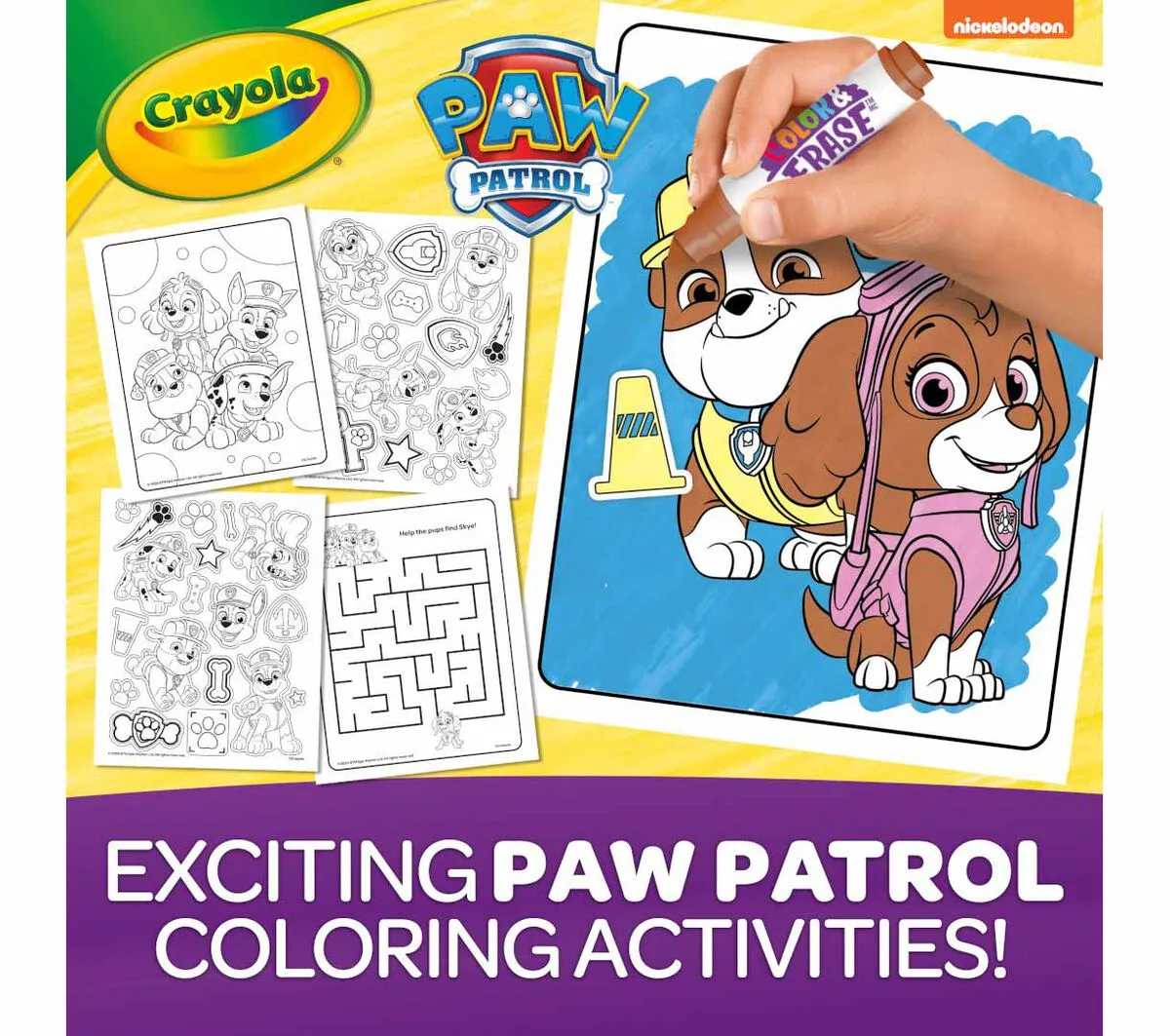 Crayola Paw Patrol Colour And Erase Sticker Activity Pad