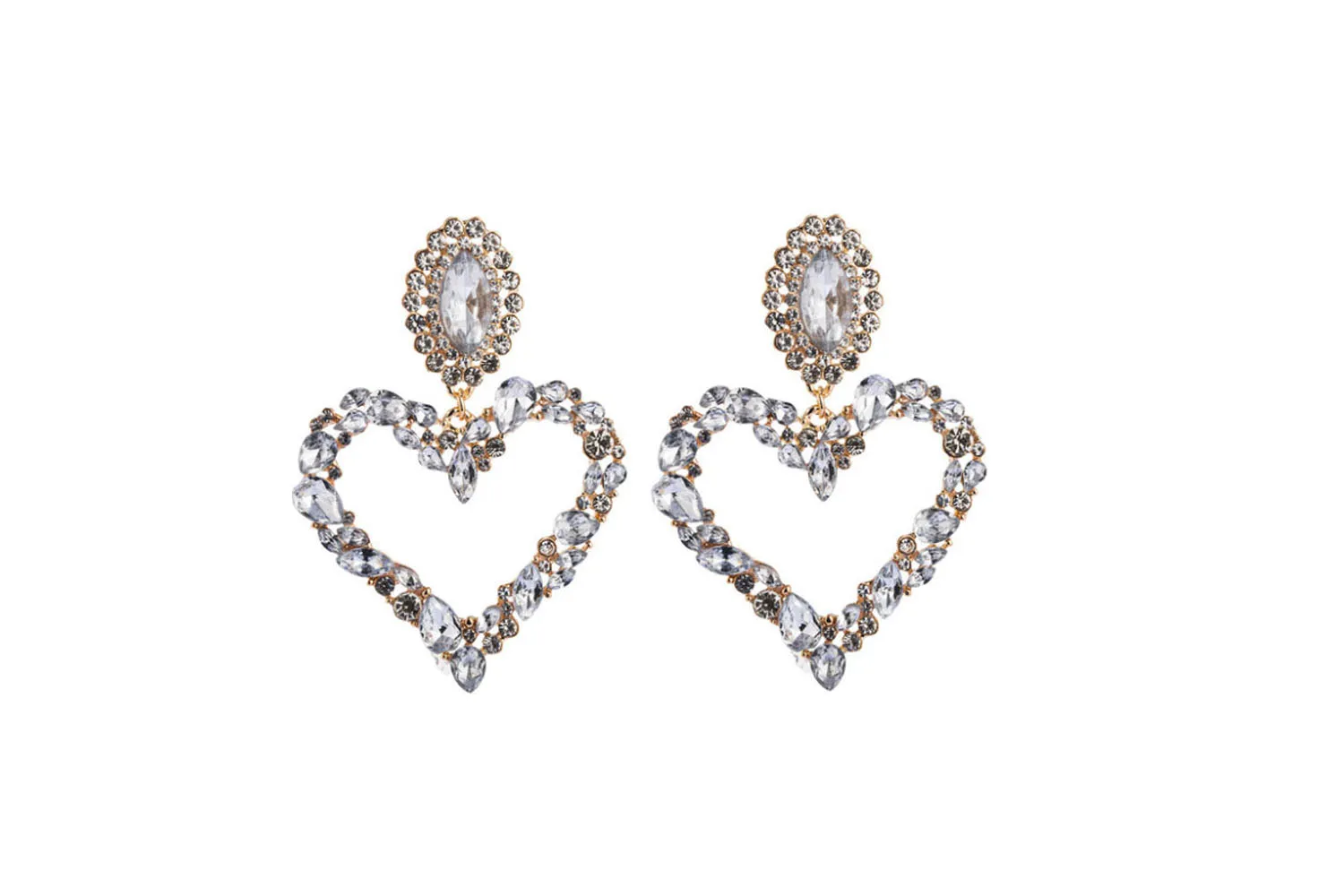 Crystal-Heart Earrings