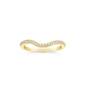 Curved Diamond Wedding Band