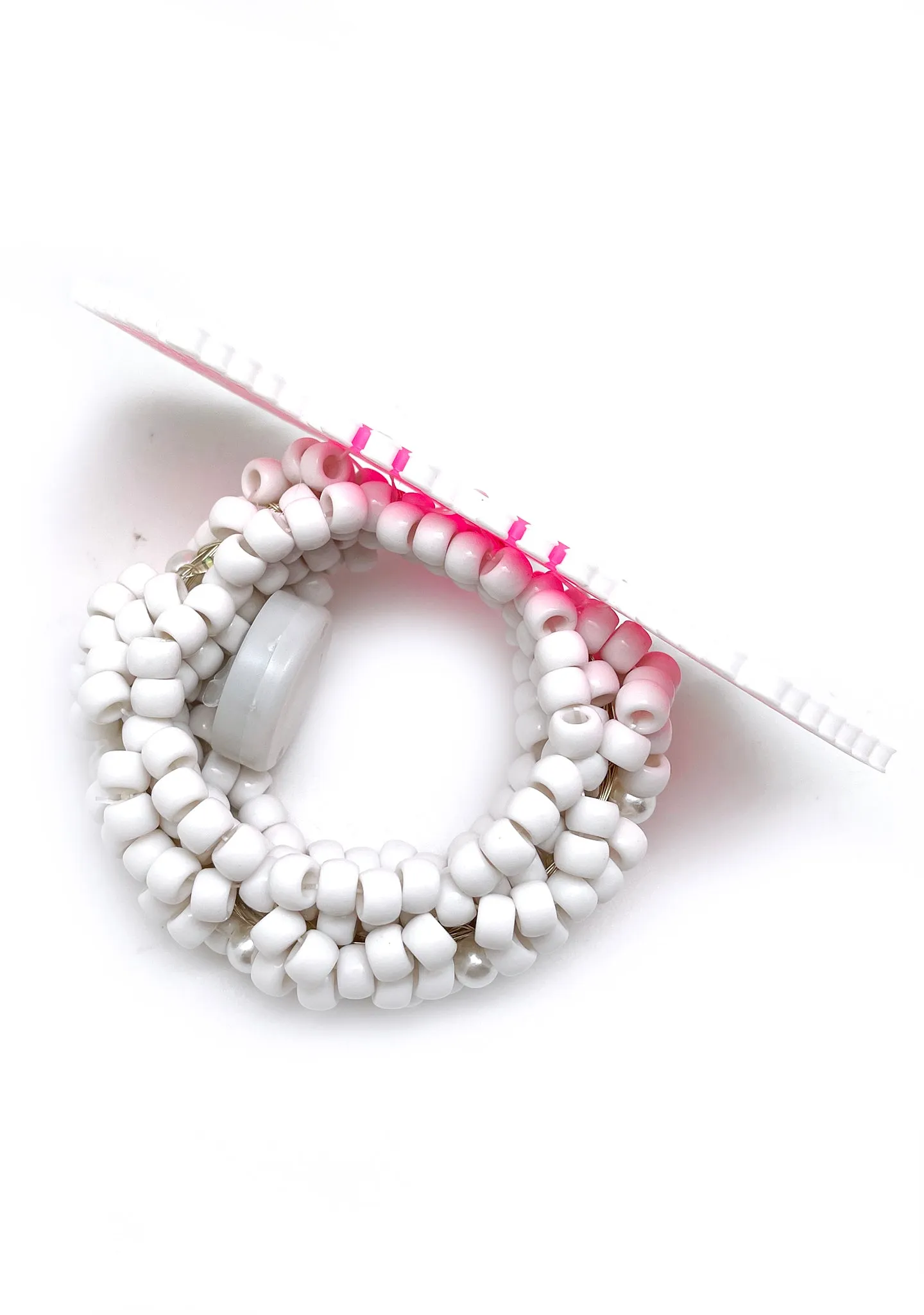 Cyber Hearts Light Up Pendant Rave Kandi Bracelet
