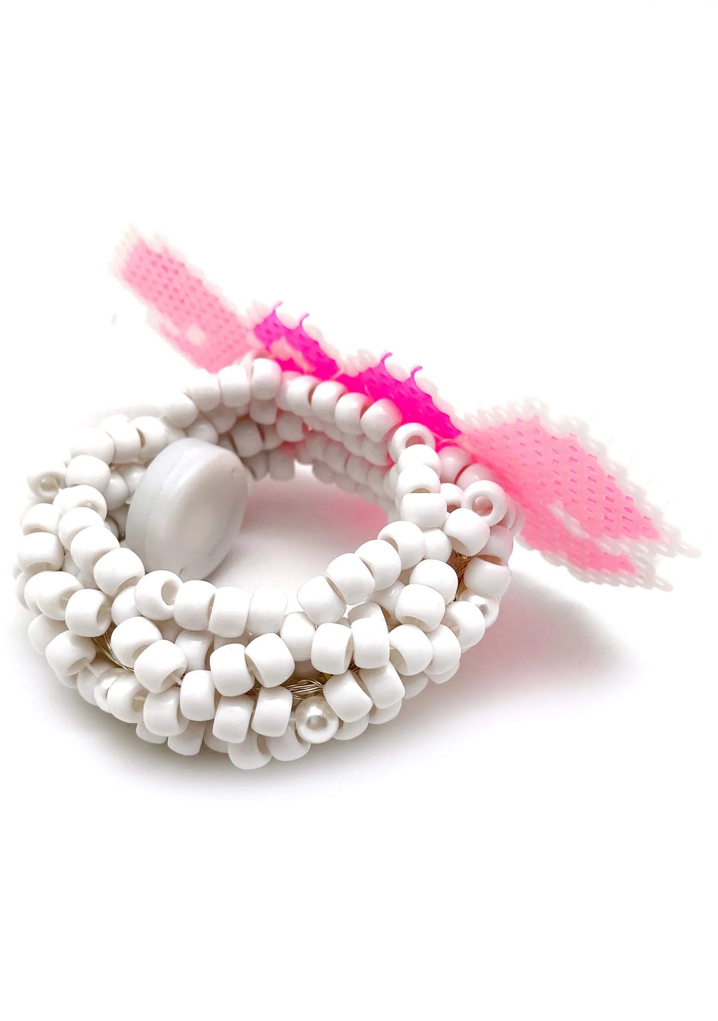 Cyber Hearts Light Up Pendant Rave Kandi Bracelet