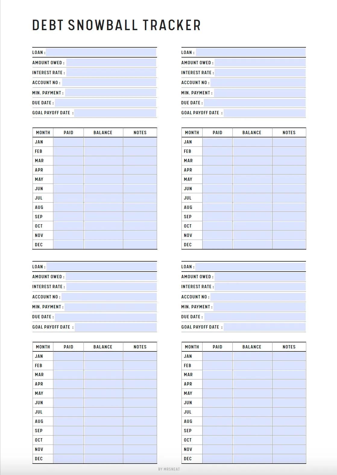 Debt Snowball Tracker - M055