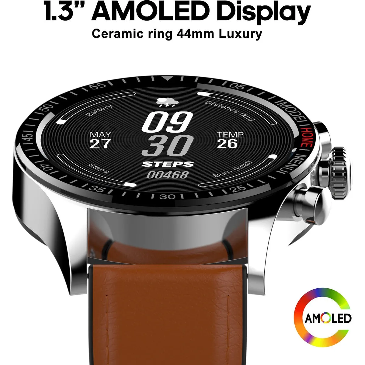 DGTEC Amoled Smart Watch / Brown