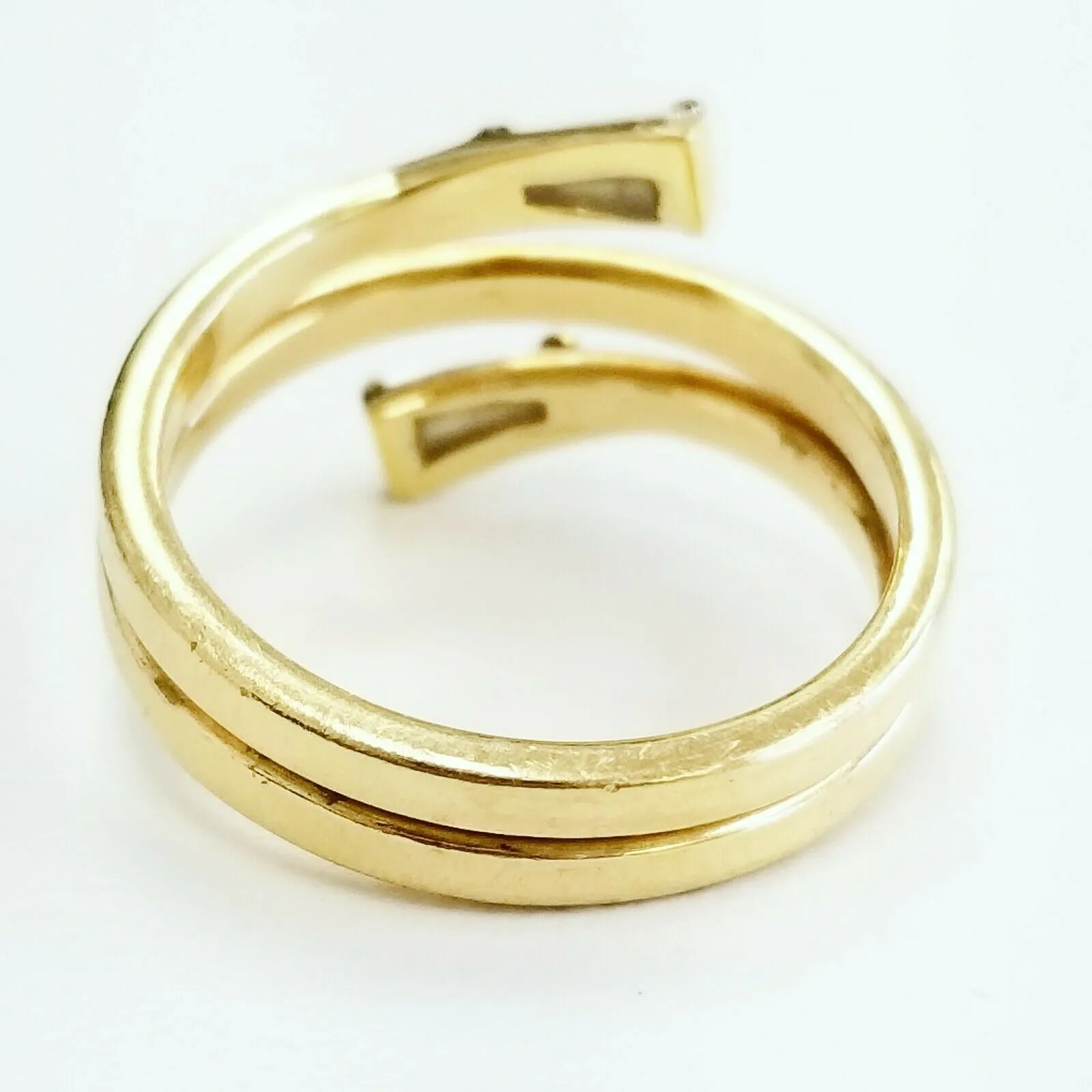 Diamond Ring 14k Yellow Gold Natural 0.20 CTW Tapered Baguette Diamonds Size 9