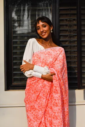Digital Floral Saree: Poo