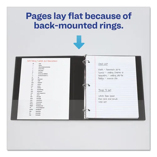 Economy Non-view Binder With Round Rings, 3 Rings, 1" Capacity, 11 X 8.5, Black, (4301)